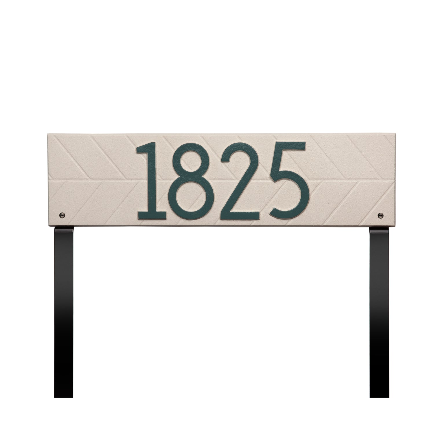 Mid-Century Modern Herringbone Horizontal Lawn Plaque