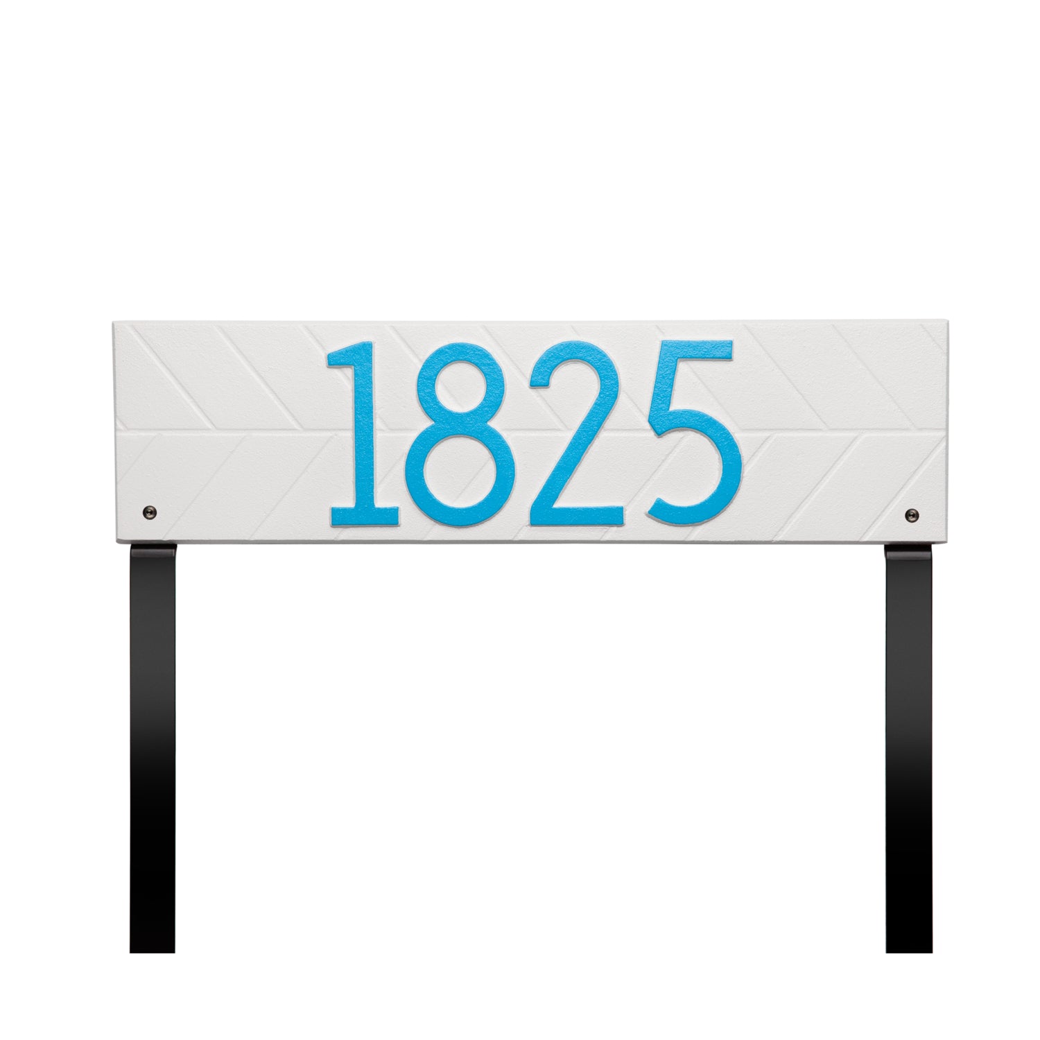 Mid-Century Modern Herringbone Horizontal Lawn Plaque