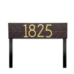 Mid-Century Modern Herringbone Horizontal Lawn Plaque