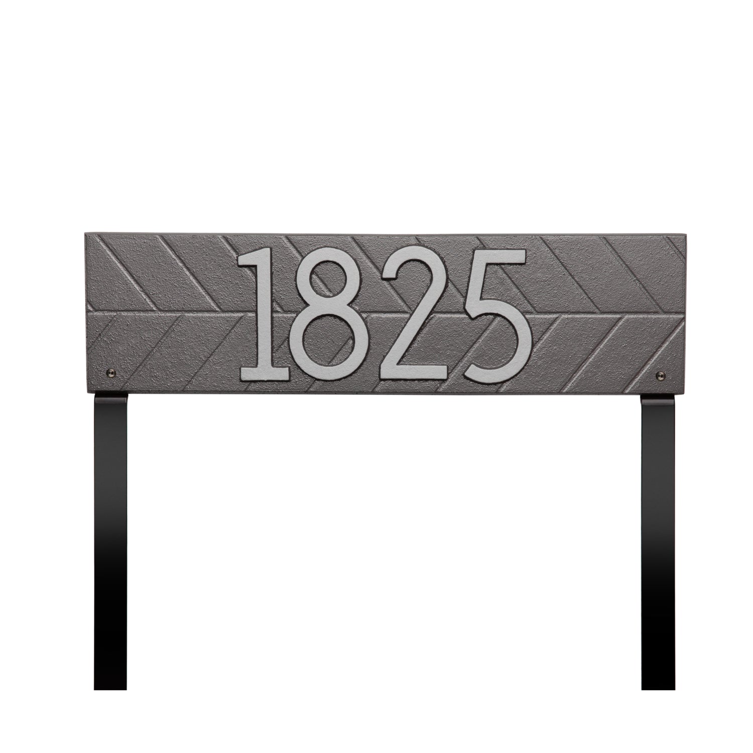 Mid-Century Modern Herringbone Horizontal Lawn Plaque