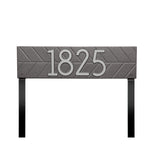 Mid-Century Modern Herringbone Horizontal Lawn Plaque