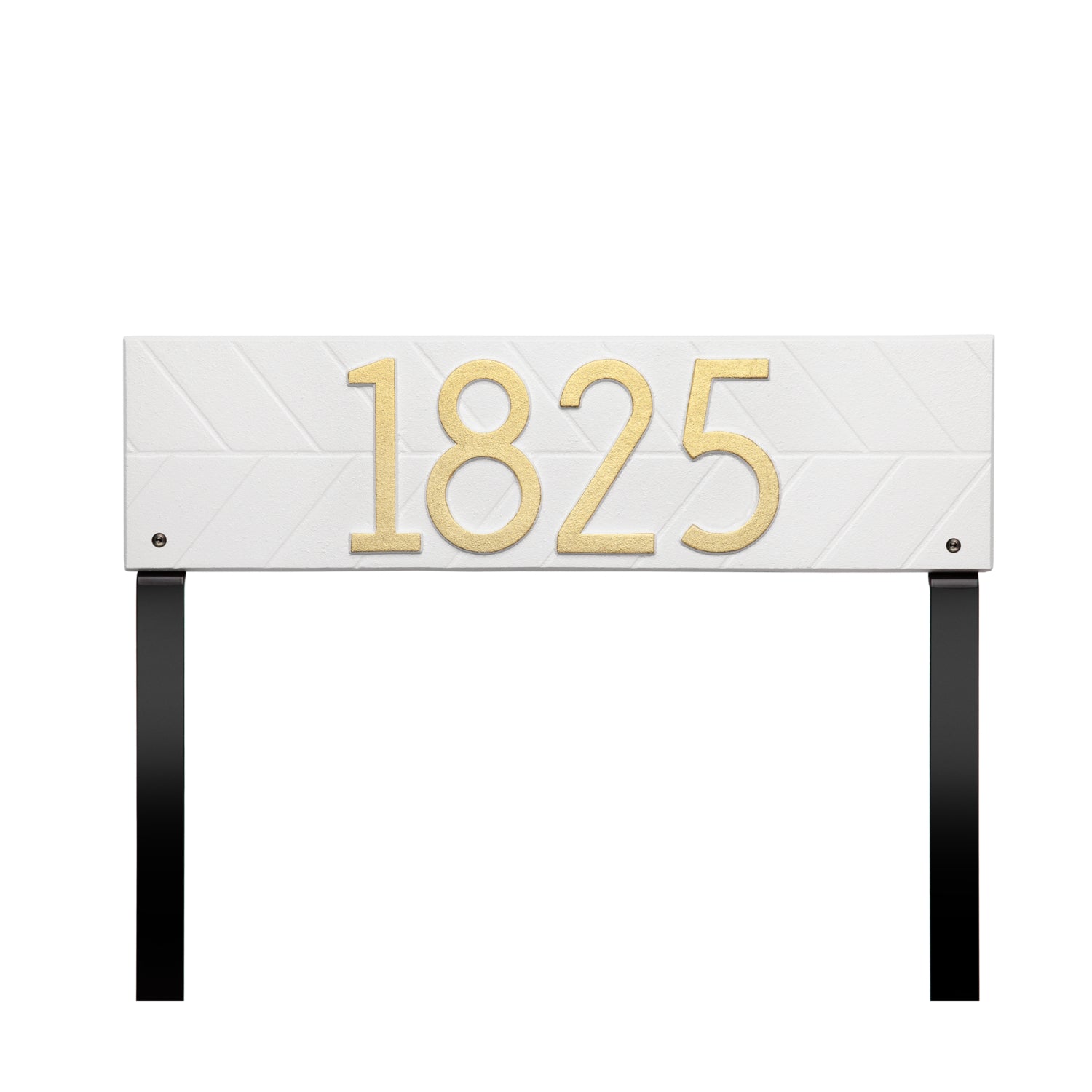Mid-Century Modern Herringbone Horizontal Lawn Plaque