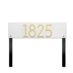 Mid-Century Modern Herringbone Horizontal Lawn Plaque