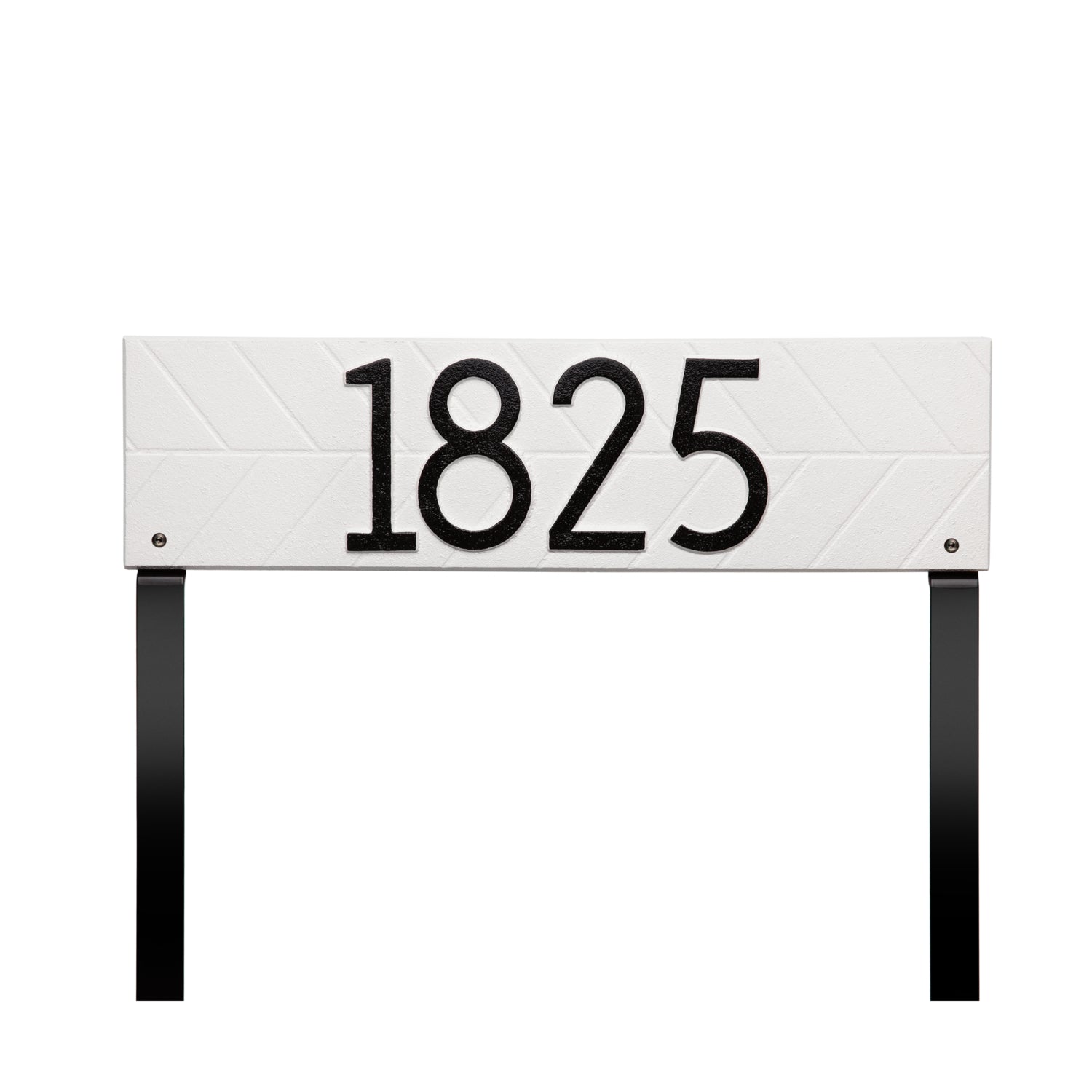 Mid-Century Modern Herringbone Horizontal Lawn Plaque