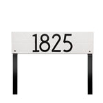 Mid-Century Modern Herringbone Horizontal Lawn Plaque