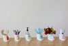Pinstripes Round Cutie Container Stoneware