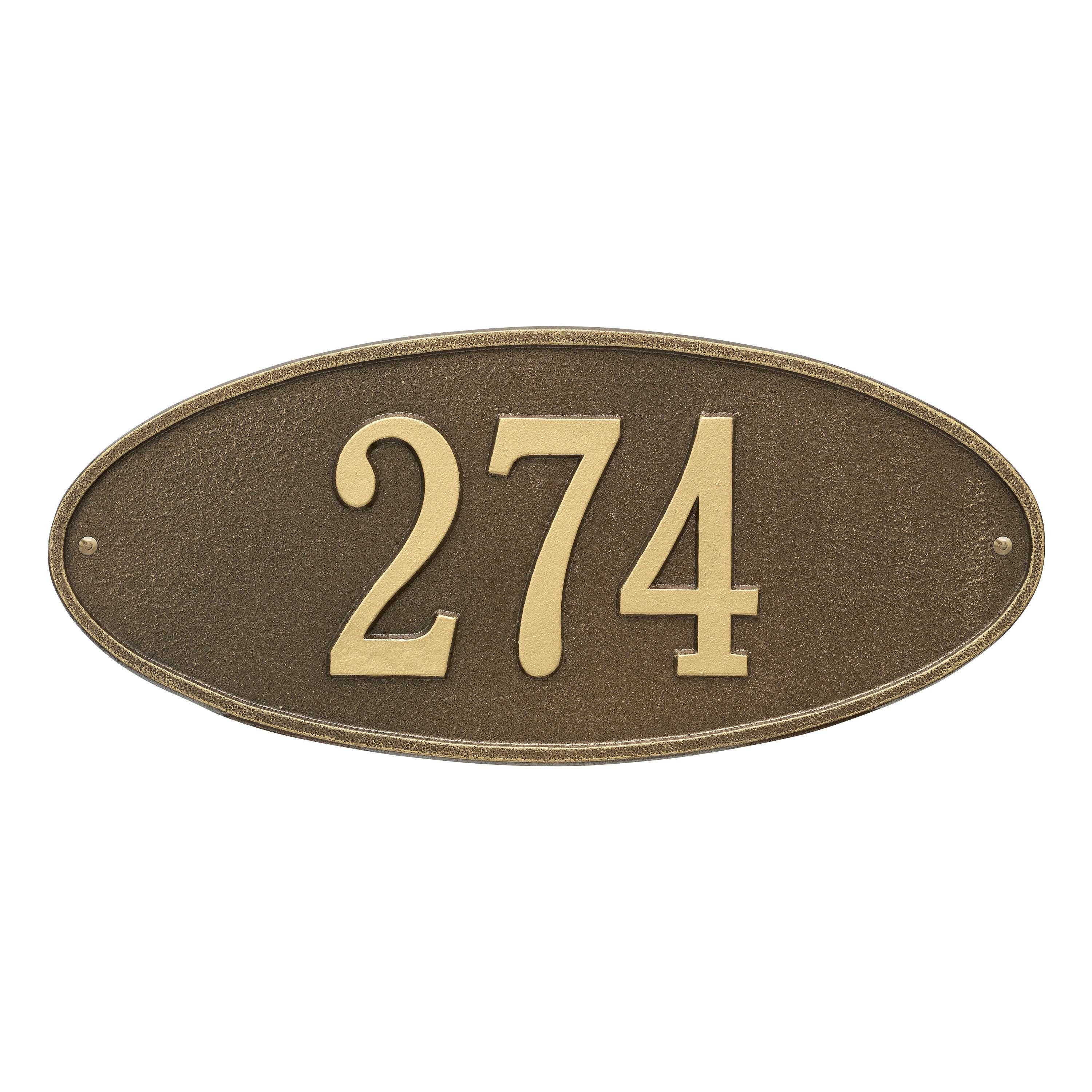 Madison Oval Standard Wall Address Plaque