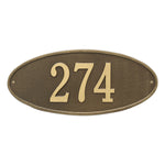 Madison Oval Standard Wall Address Plaque