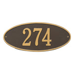 Madison Oval Standard Wall Address Plaque