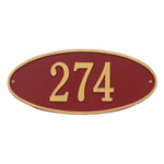 Madison Oval Standard Wall Address Plaque