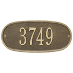 Standard Oval Wall Address Plaque