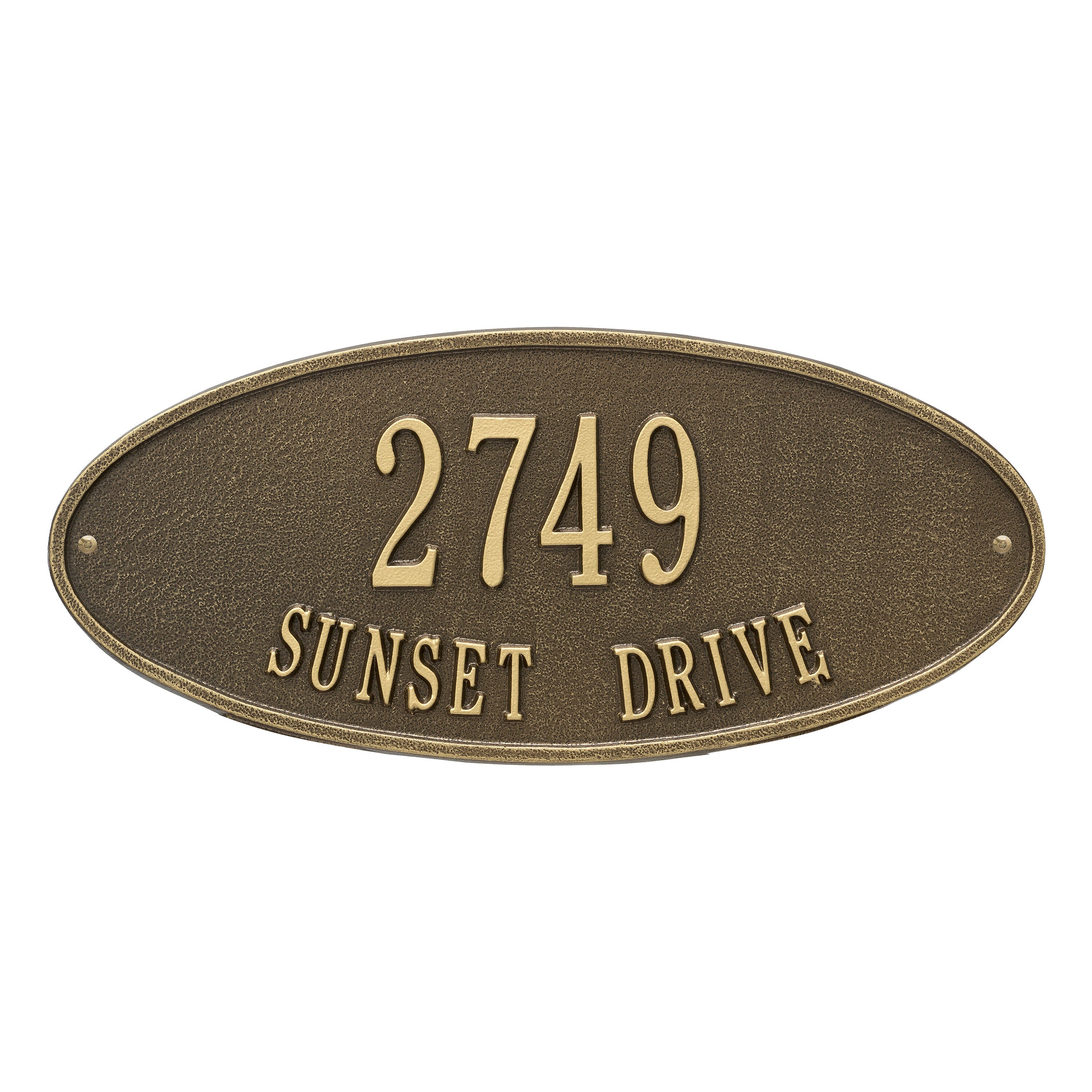 Madison Oval Standard Wall Address Plaque