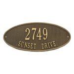 Madison Oval Standard Wall Address Plaque