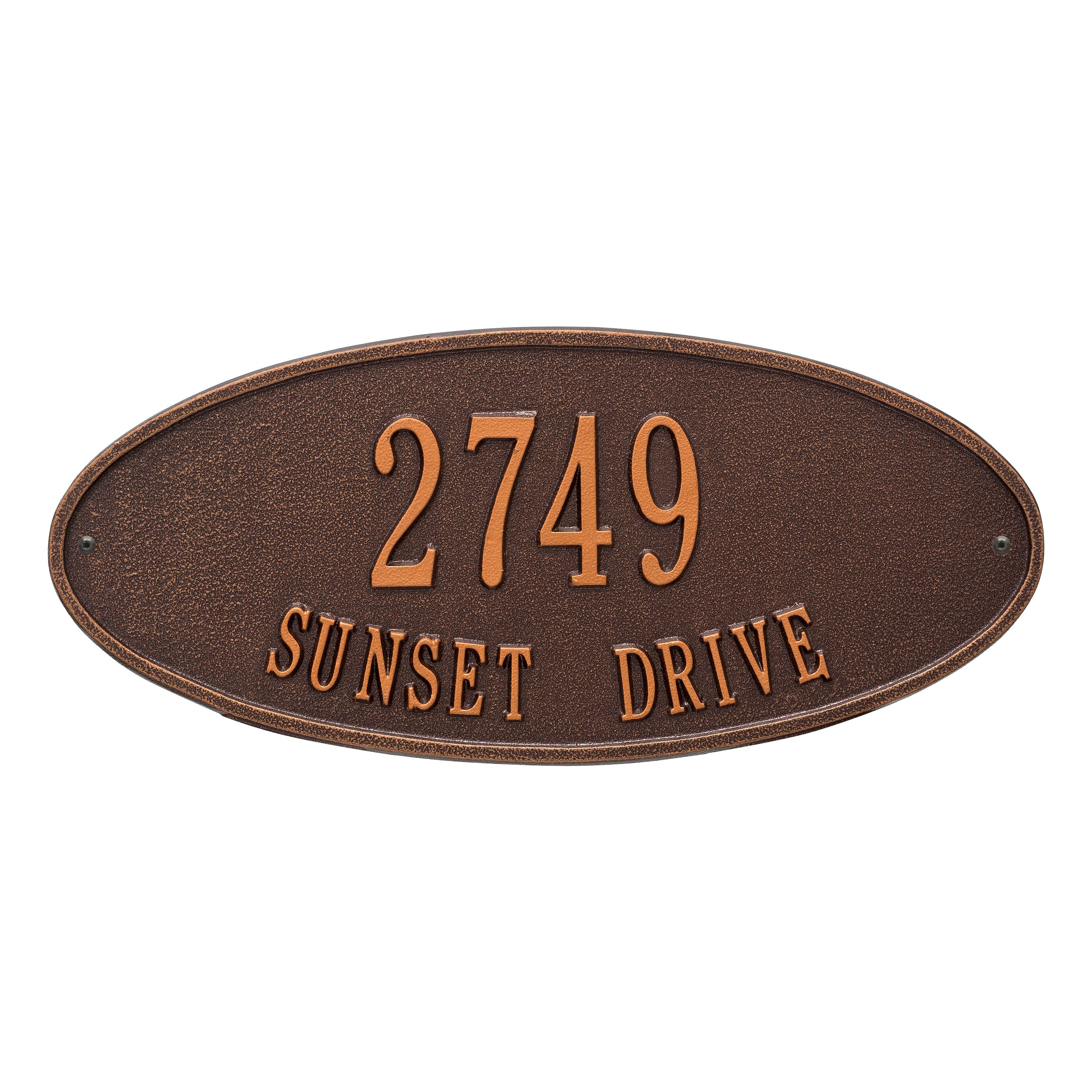 Madison Oval Standard Wall Address Plaque