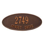 Madison Oval Standard Wall Address Plaque