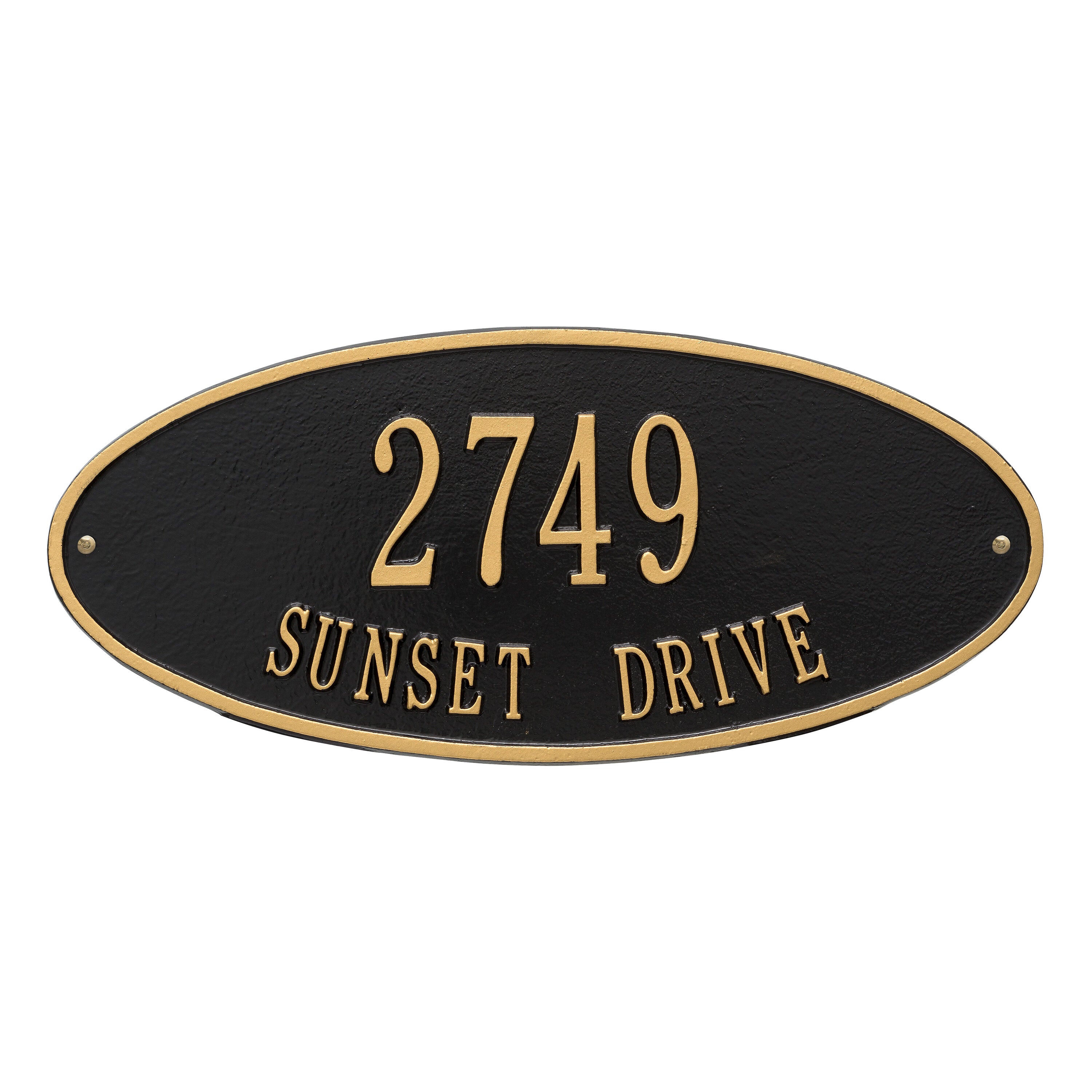 Madison Oval Standard Wall Address Plaque