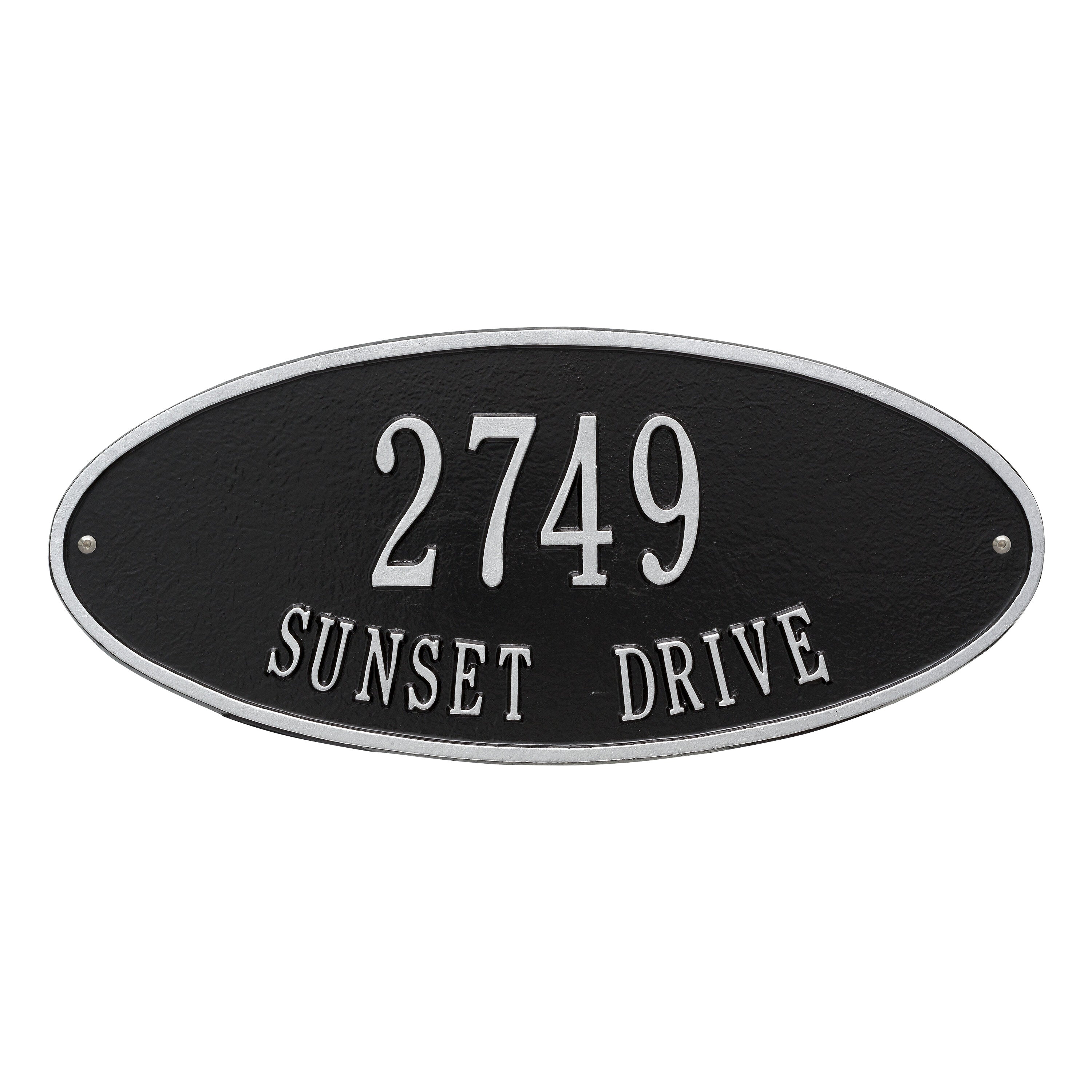 Madison Oval Standard Wall Address Plaque