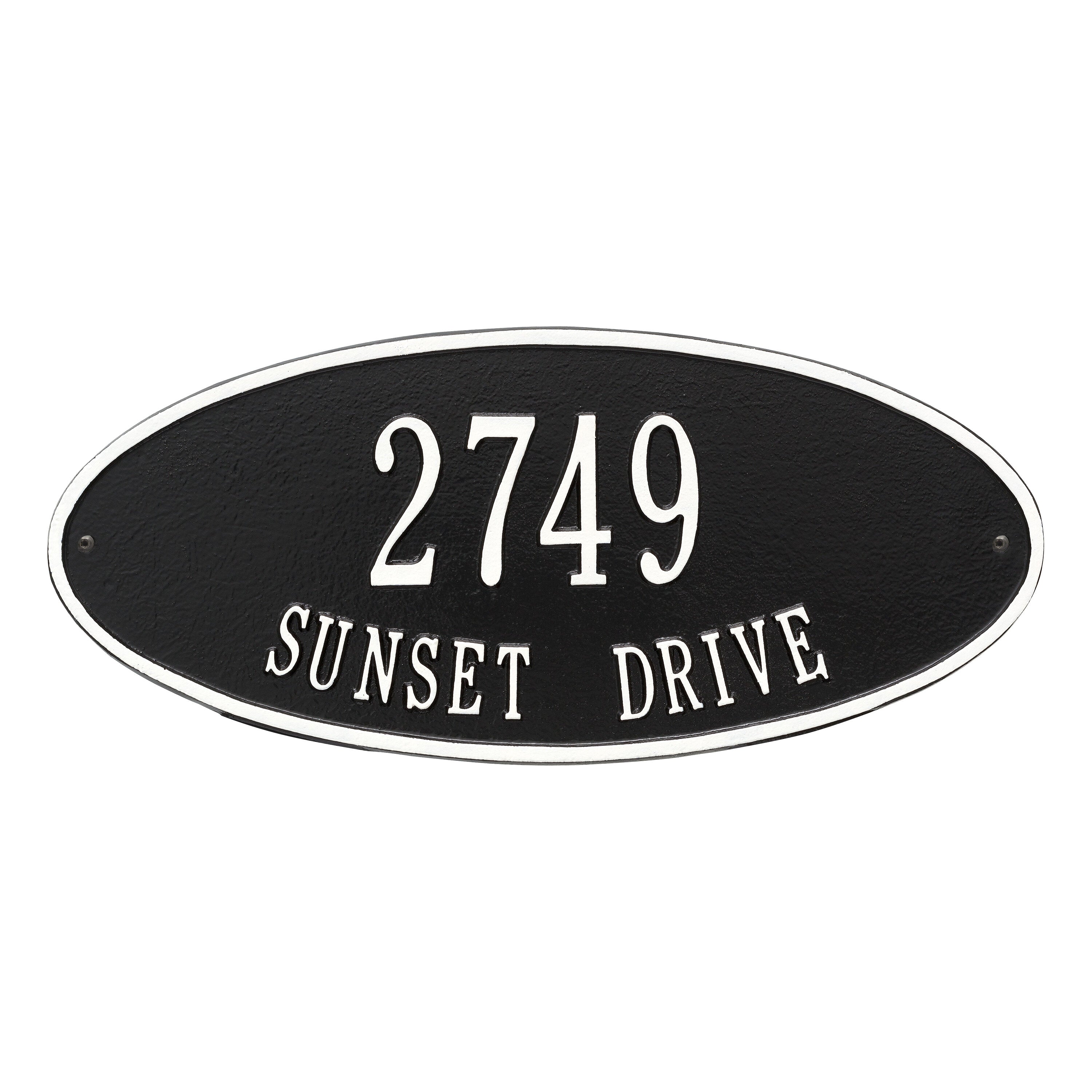 Madison Oval Standard Wall Address Plaque