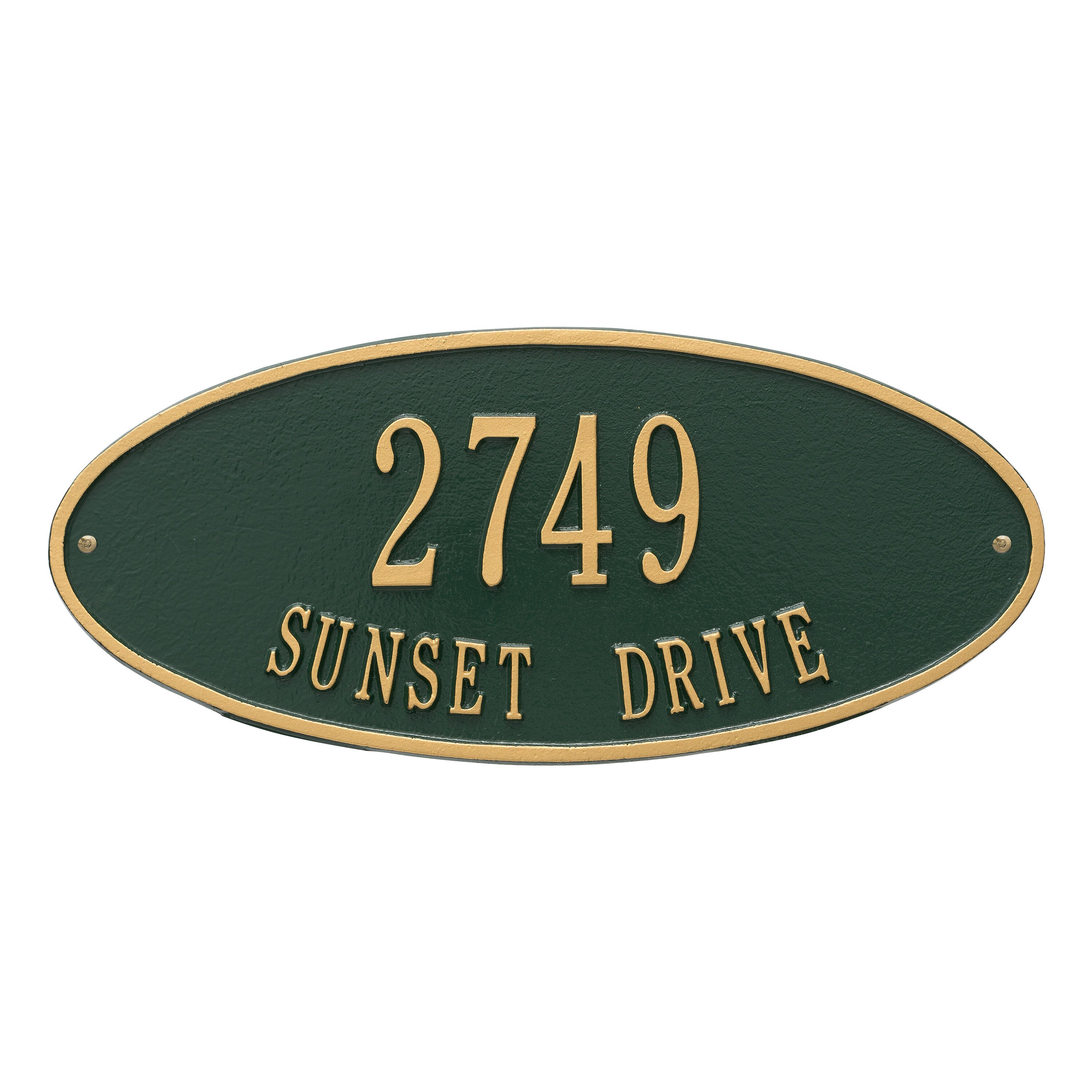 Madison Oval Standard Wall Address Plaque