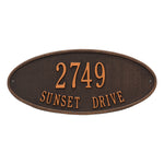 Madison Oval Standard Wall Address Plaque