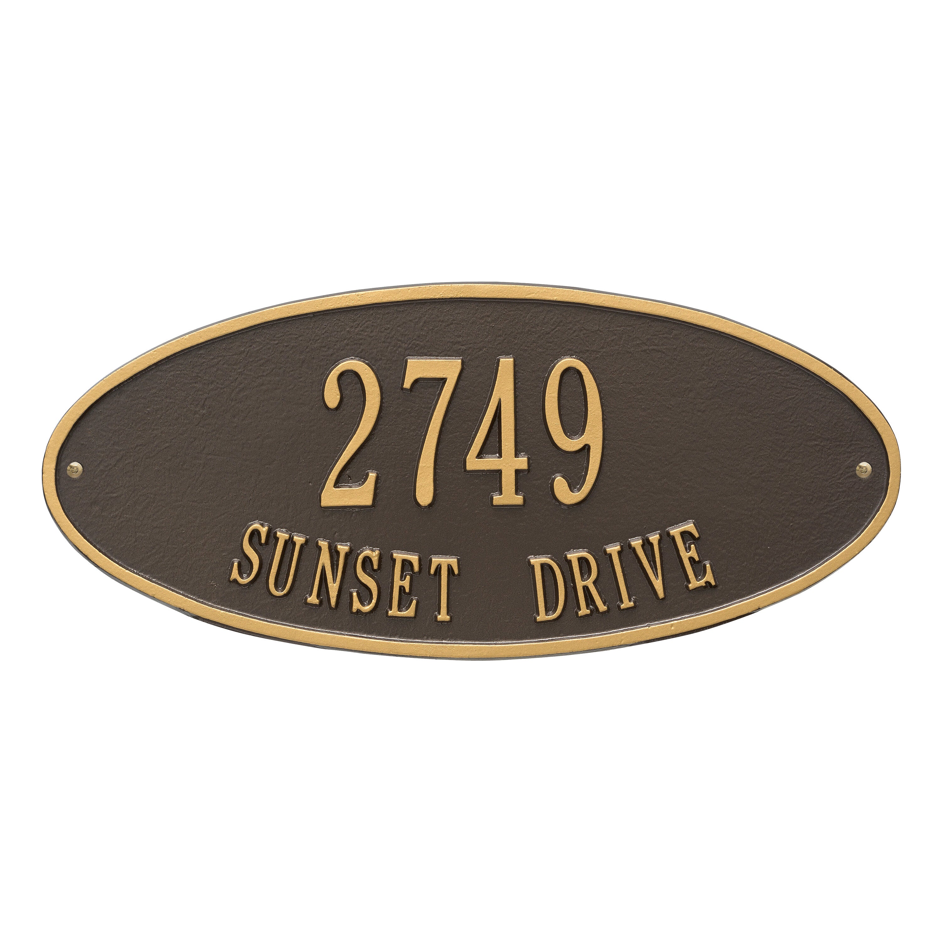 Madison Oval Standard Wall Address Plaque