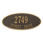 Madison Oval Standard Wall Address Plaque