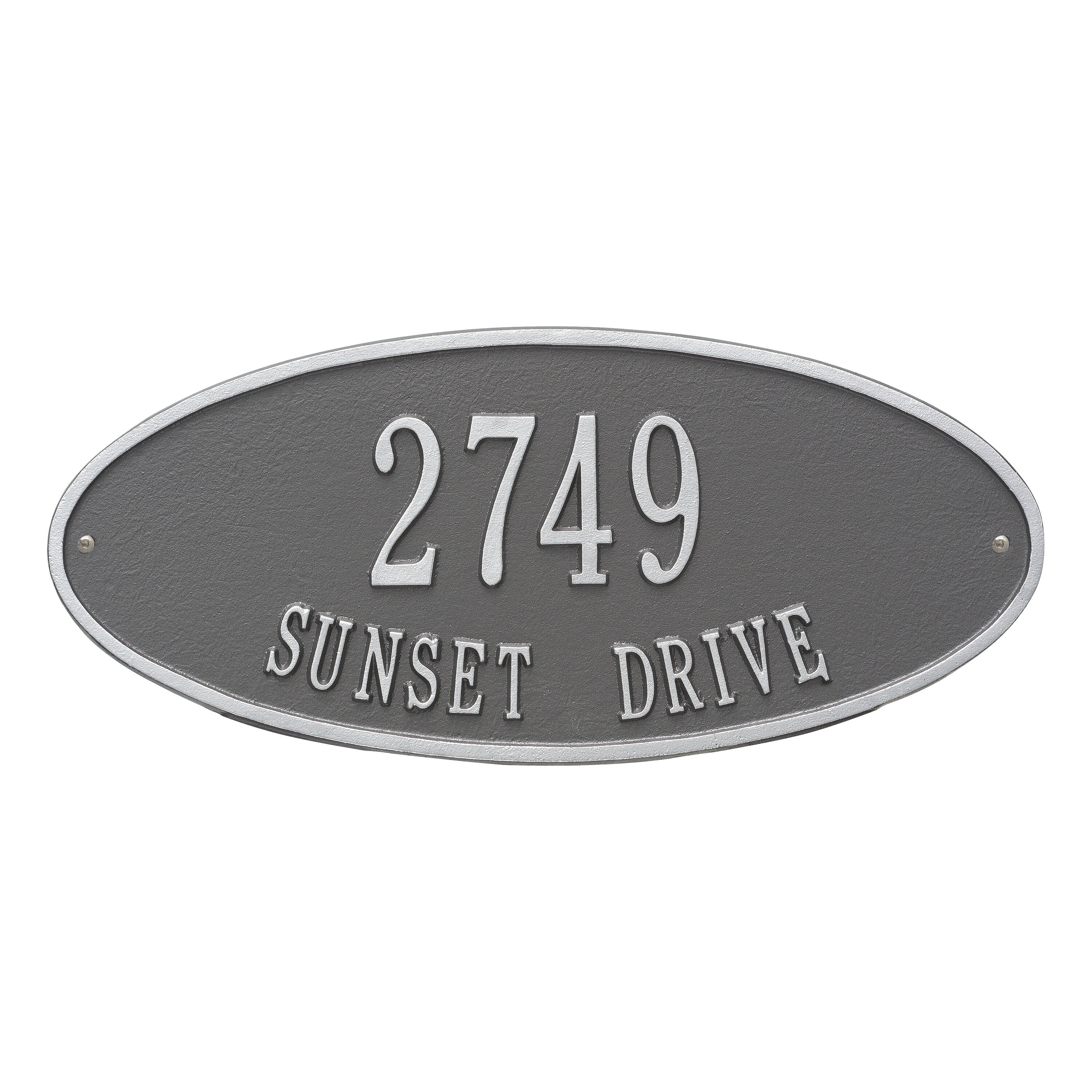 Madison Oval Standard Wall Address Plaque