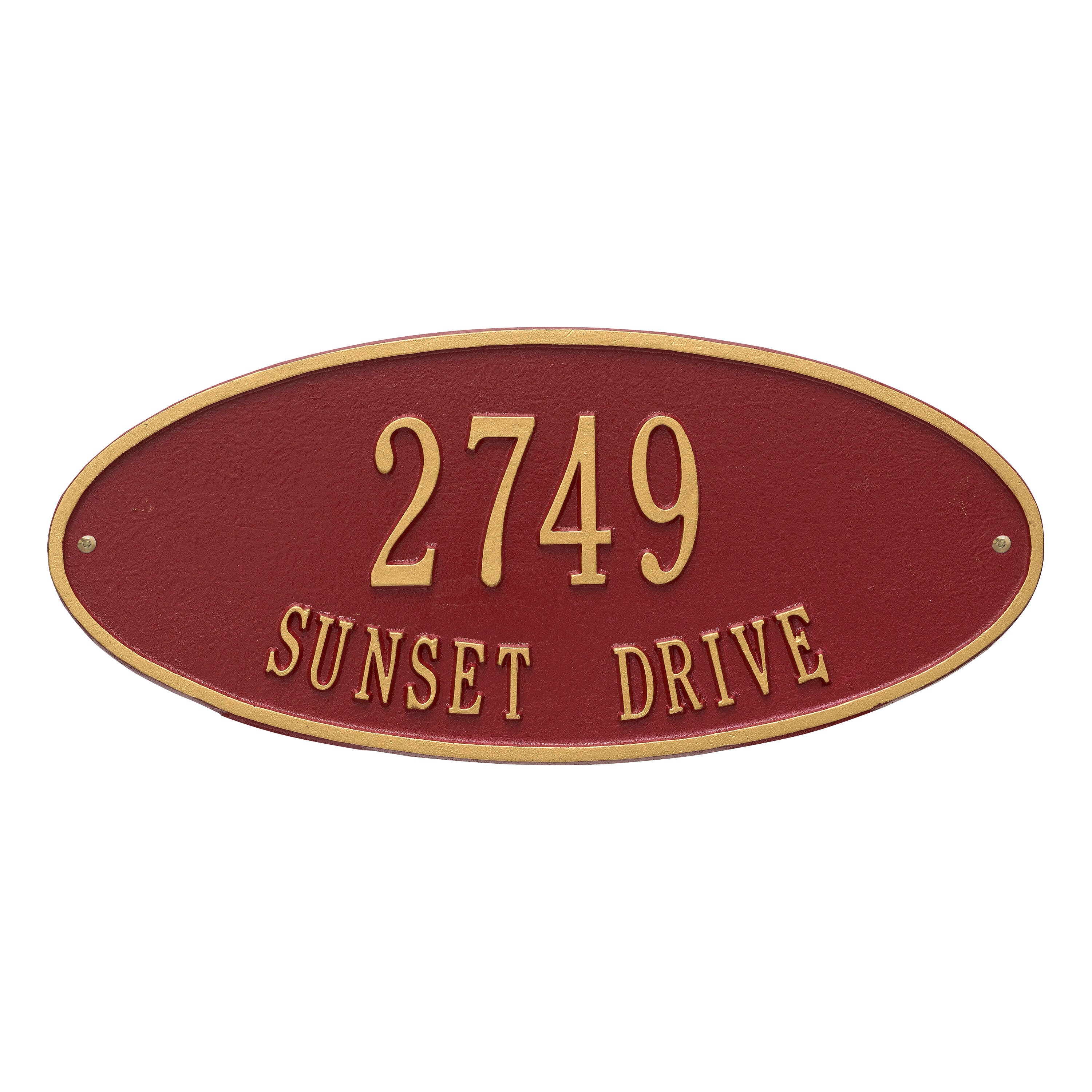 Madison Oval Standard Wall Address Plaque