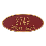 Madison Oval Standard Wall Address Plaque