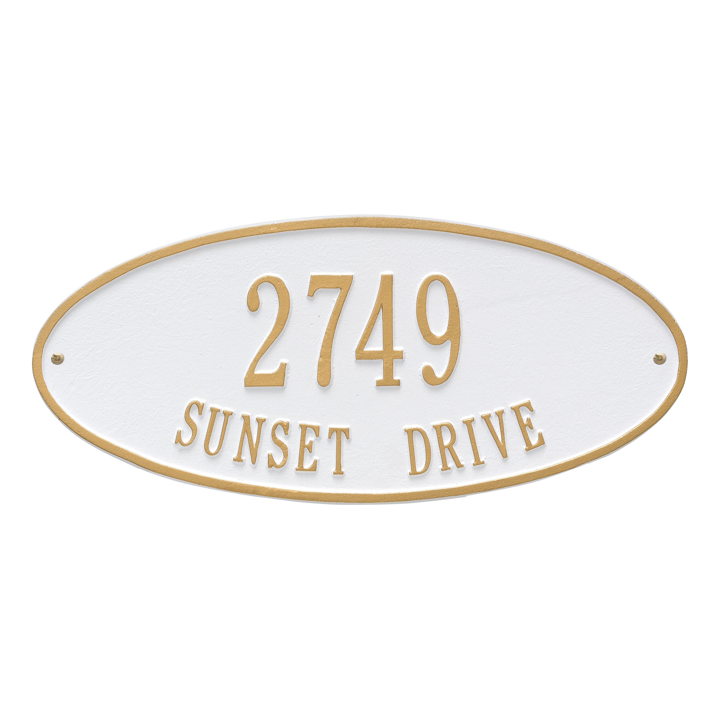 Madison Oval Standard Wall Address Plaque
