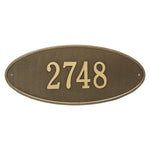 Madison Oval Estate Wall Address Plaque