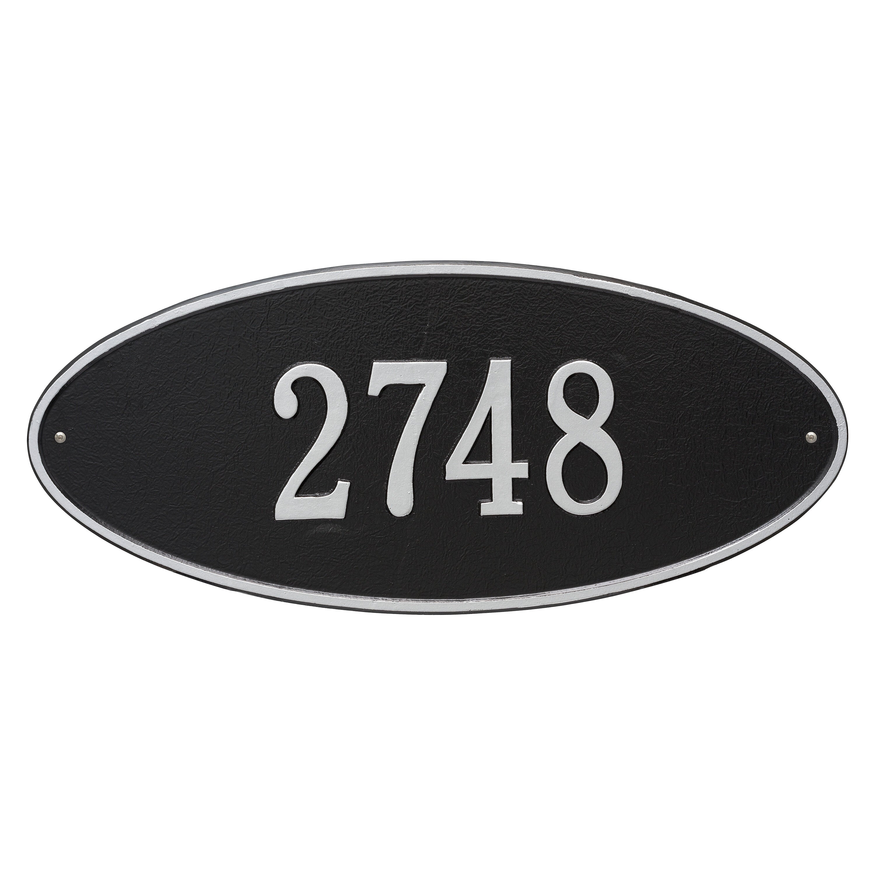Madison Oval Estate Wall Address Plaque