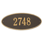 Madison Oval Estate Wall Address Plaque
