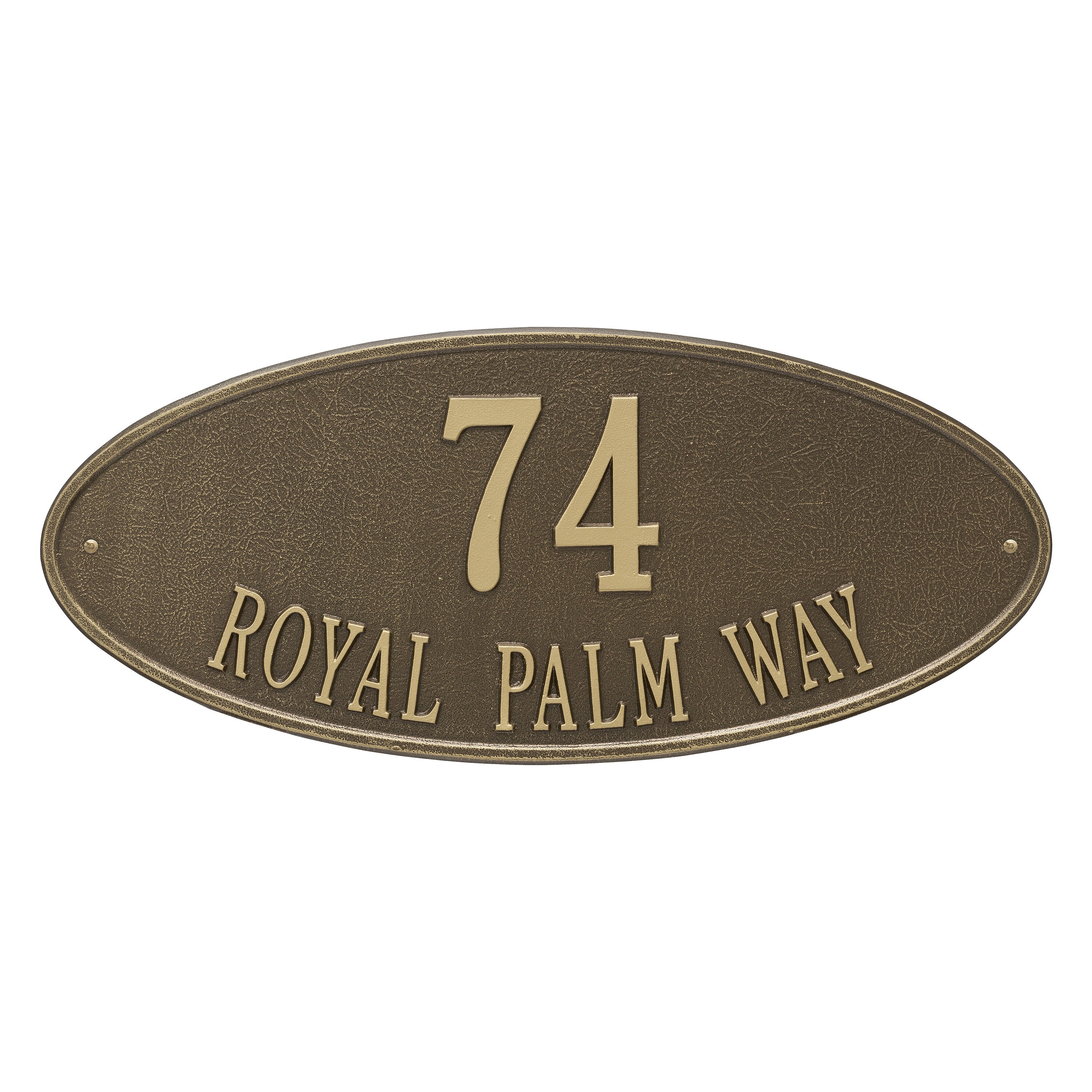 Madison Oval Estate Wall Address Plaque