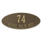 Madison Oval Estate Wall Address Plaque