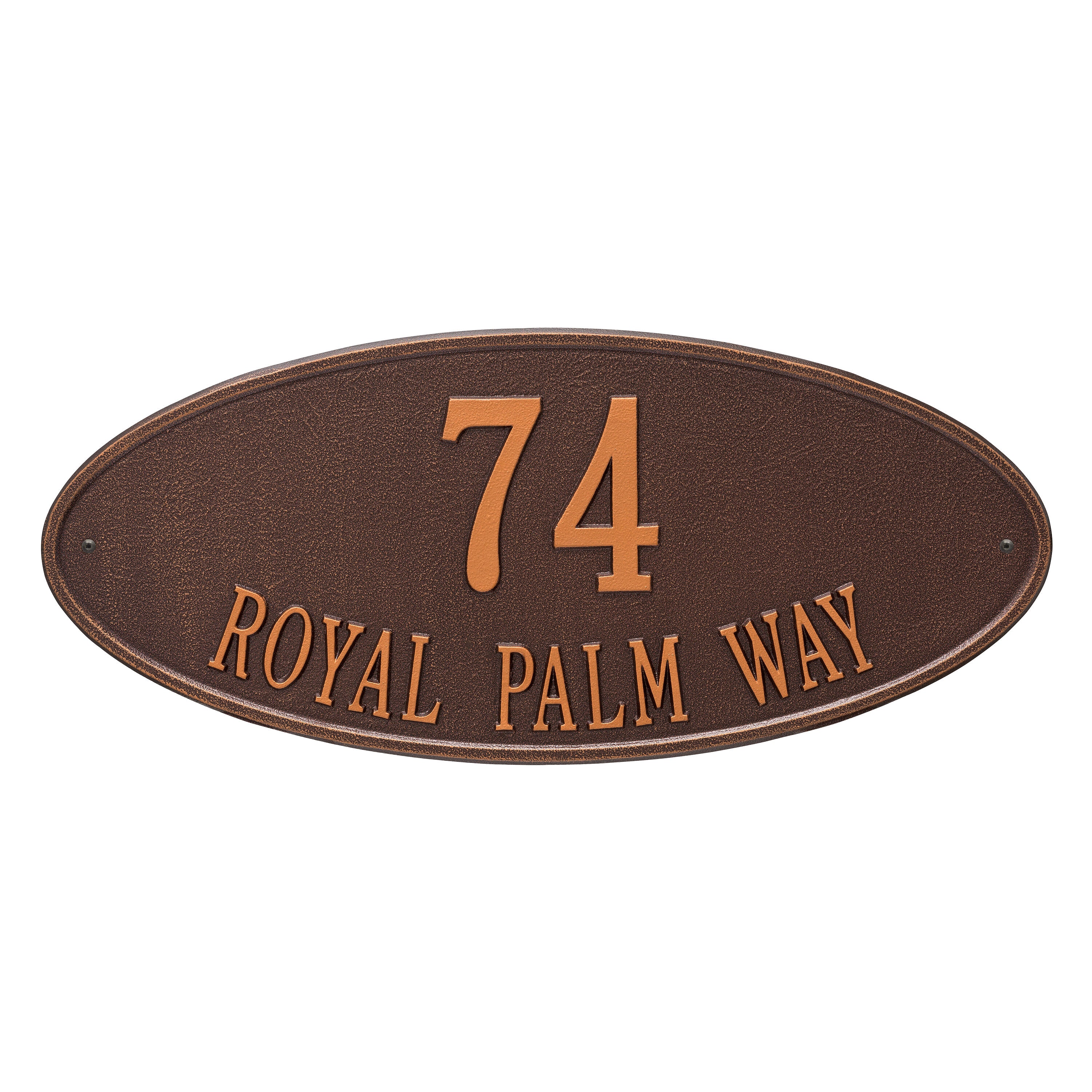 Madison Oval Estate Wall Address Plaque
