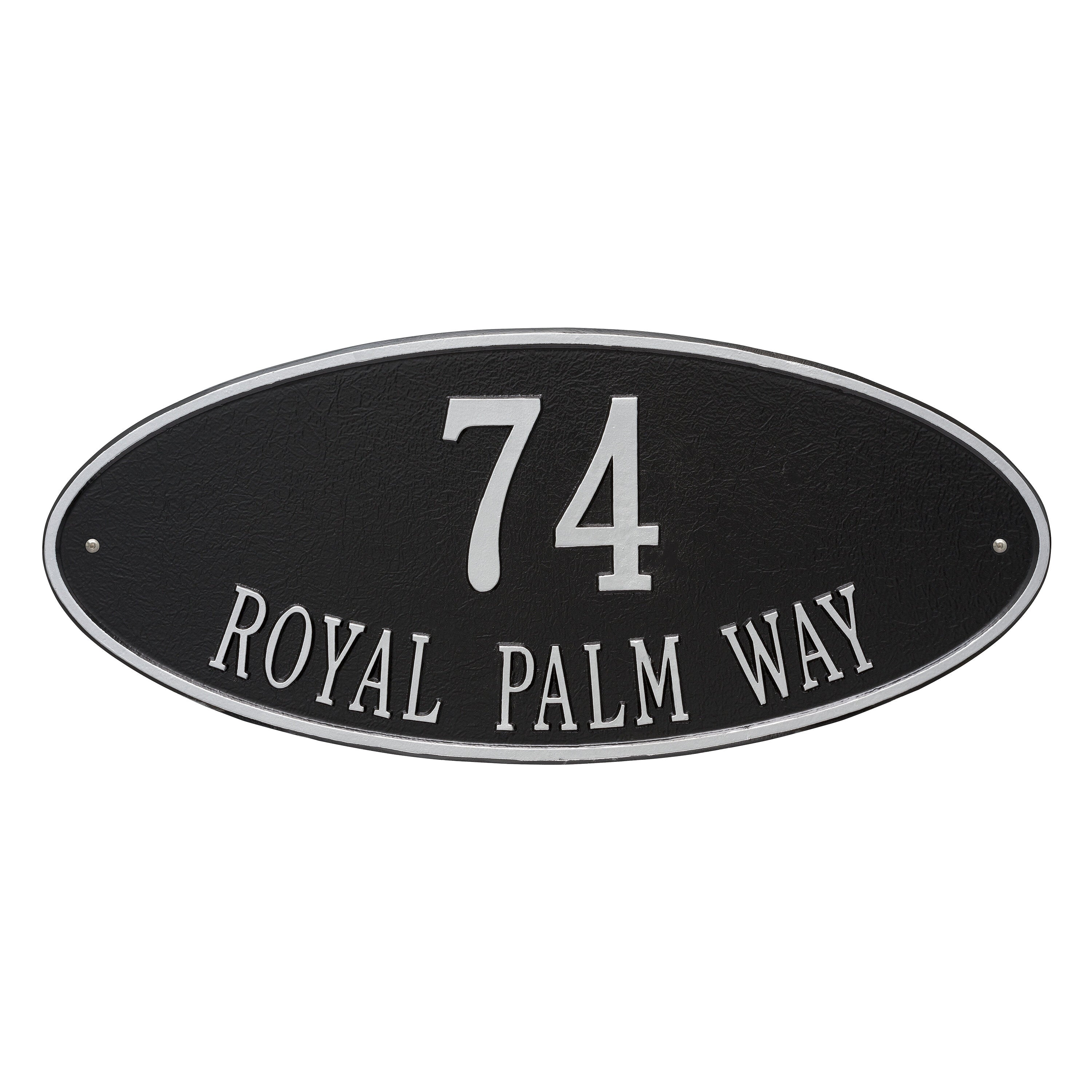 Madison Oval Estate Wall Address Plaque