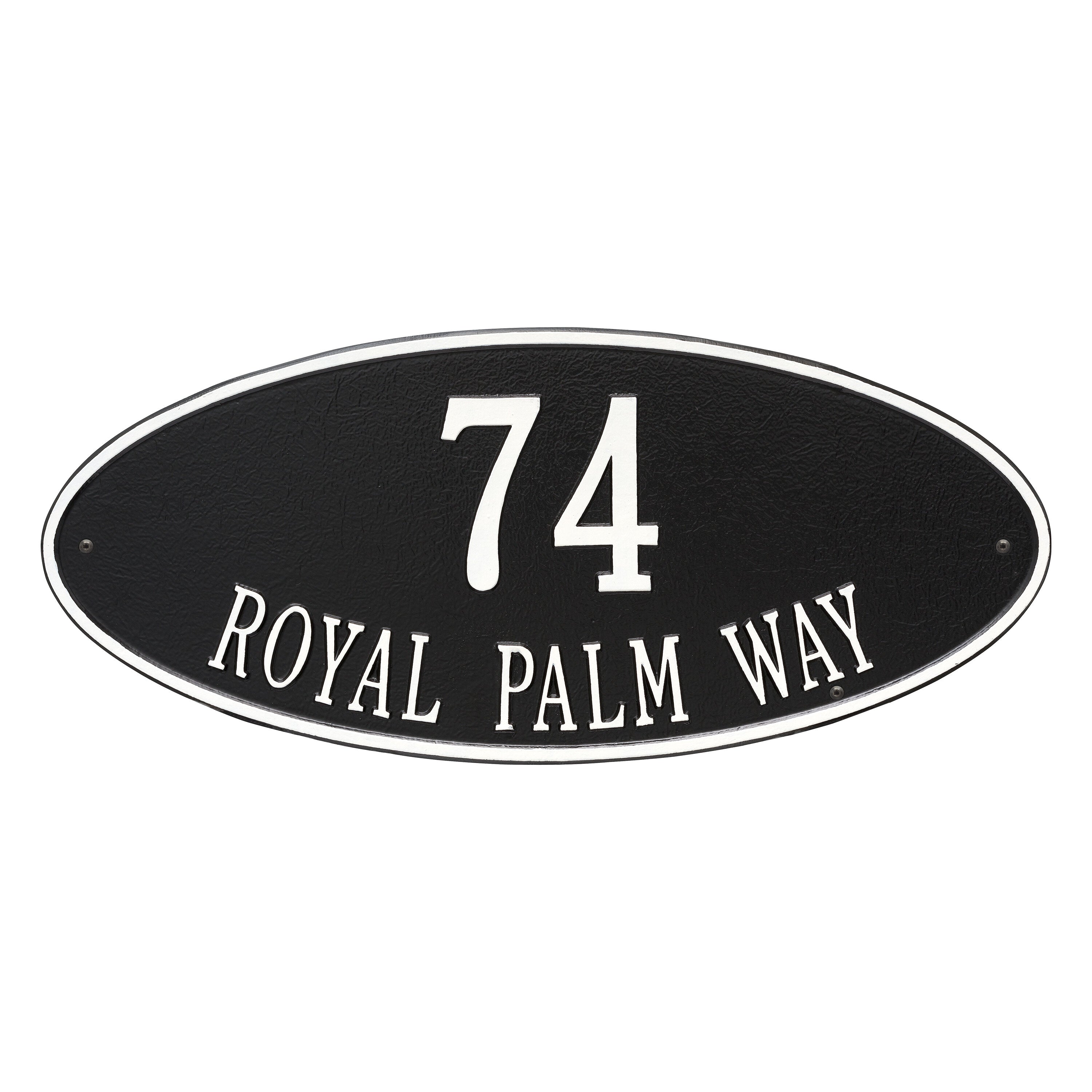 Madison Oval Estate Wall Address Plaque