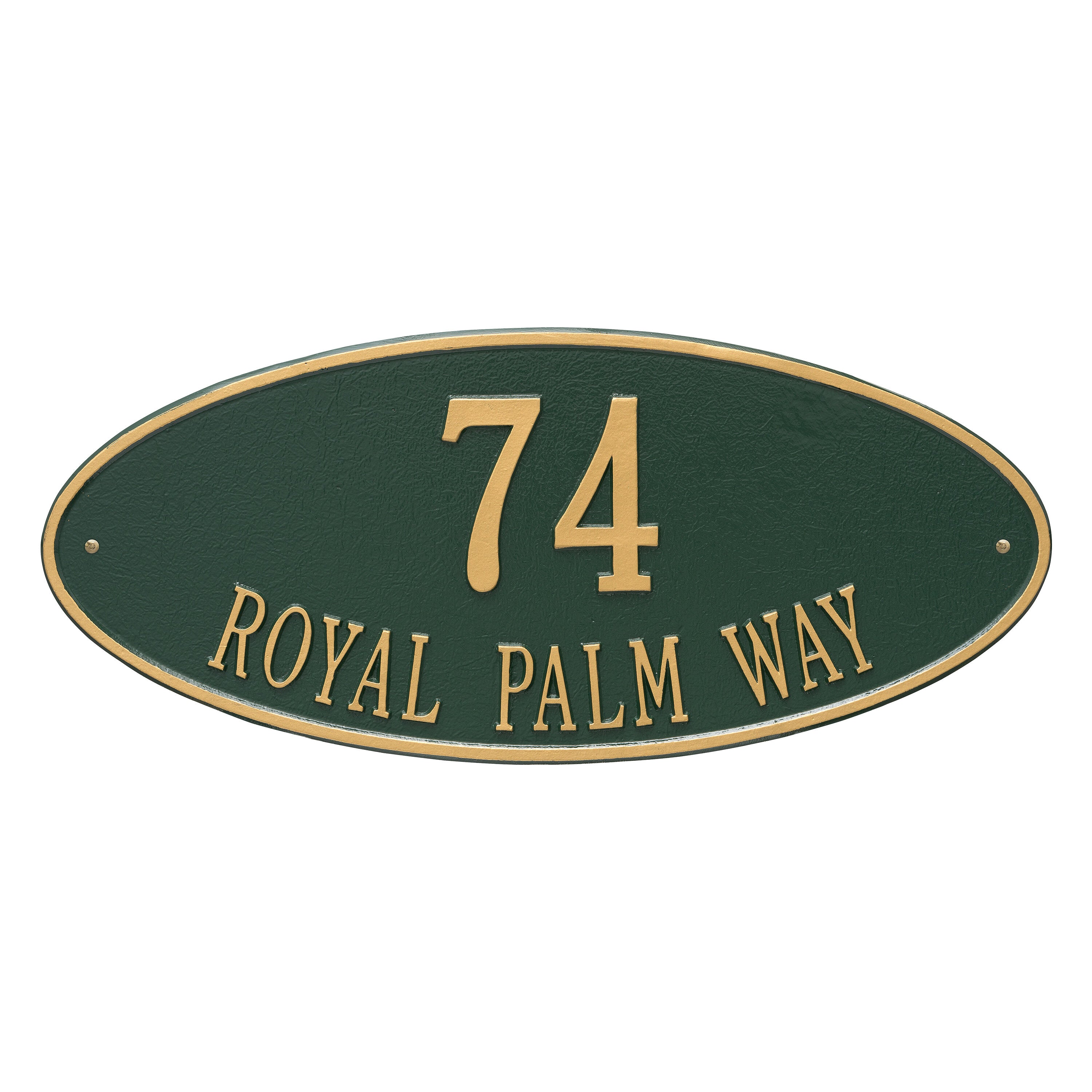 Madison Oval Estate Wall Address Plaque