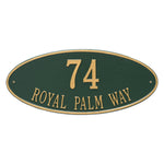 Madison Oval Estate Wall Address Plaque