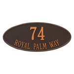 Madison Oval Estate Wall Address Plaque
