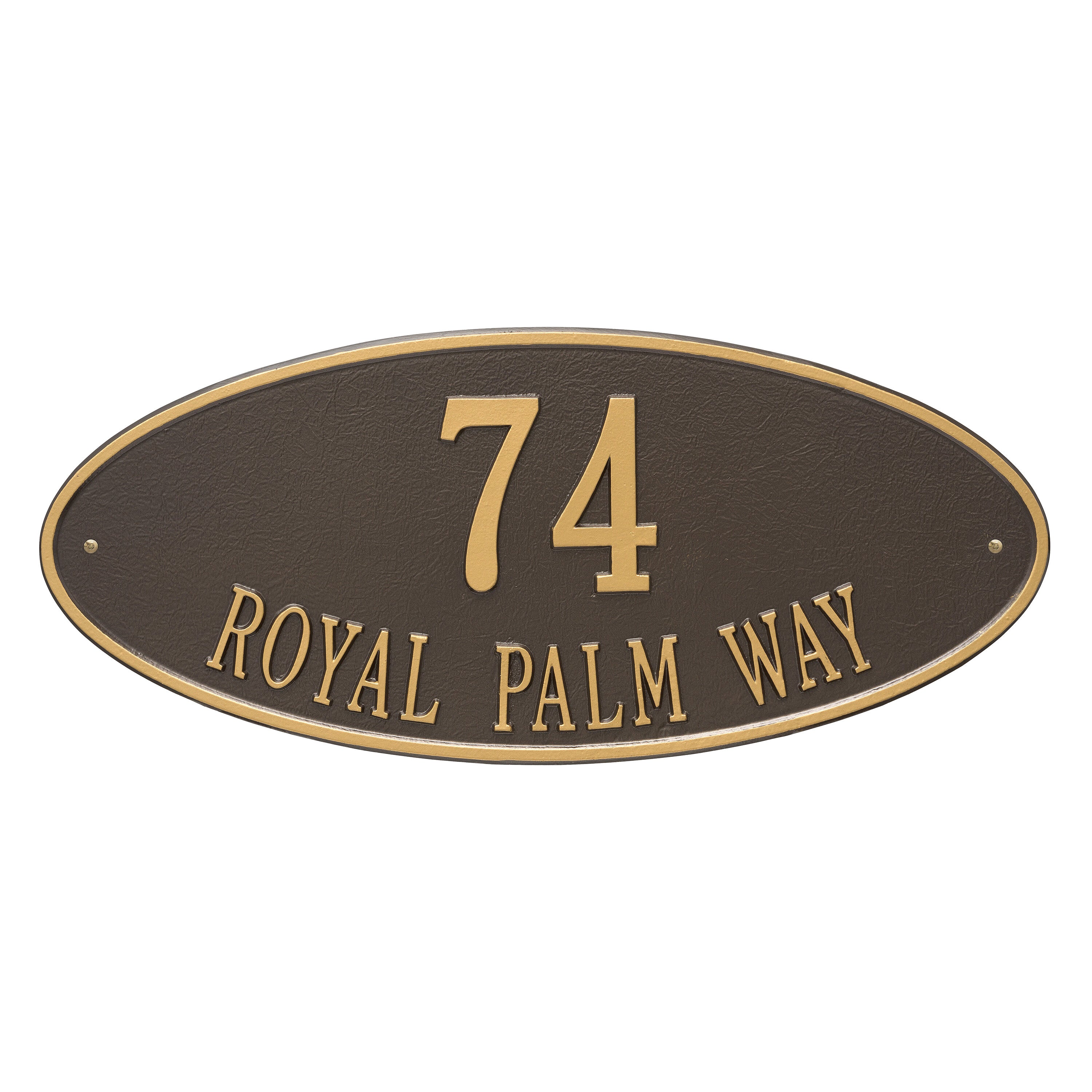 Madison Oval Estate Wall Address Plaque