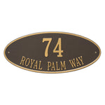 Madison Oval Estate Wall Address Plaque