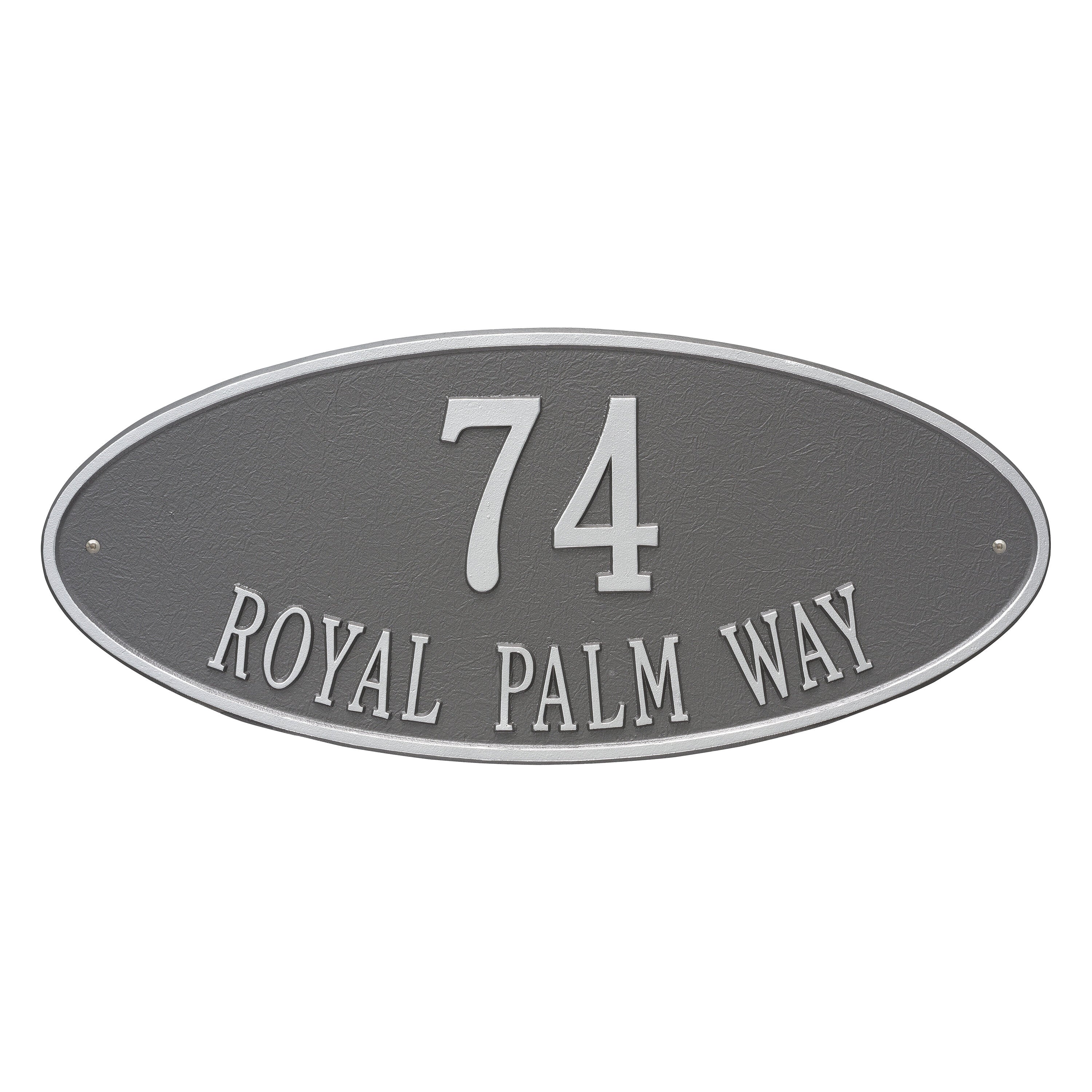 Madison Oval Estate Wall Address Plaque