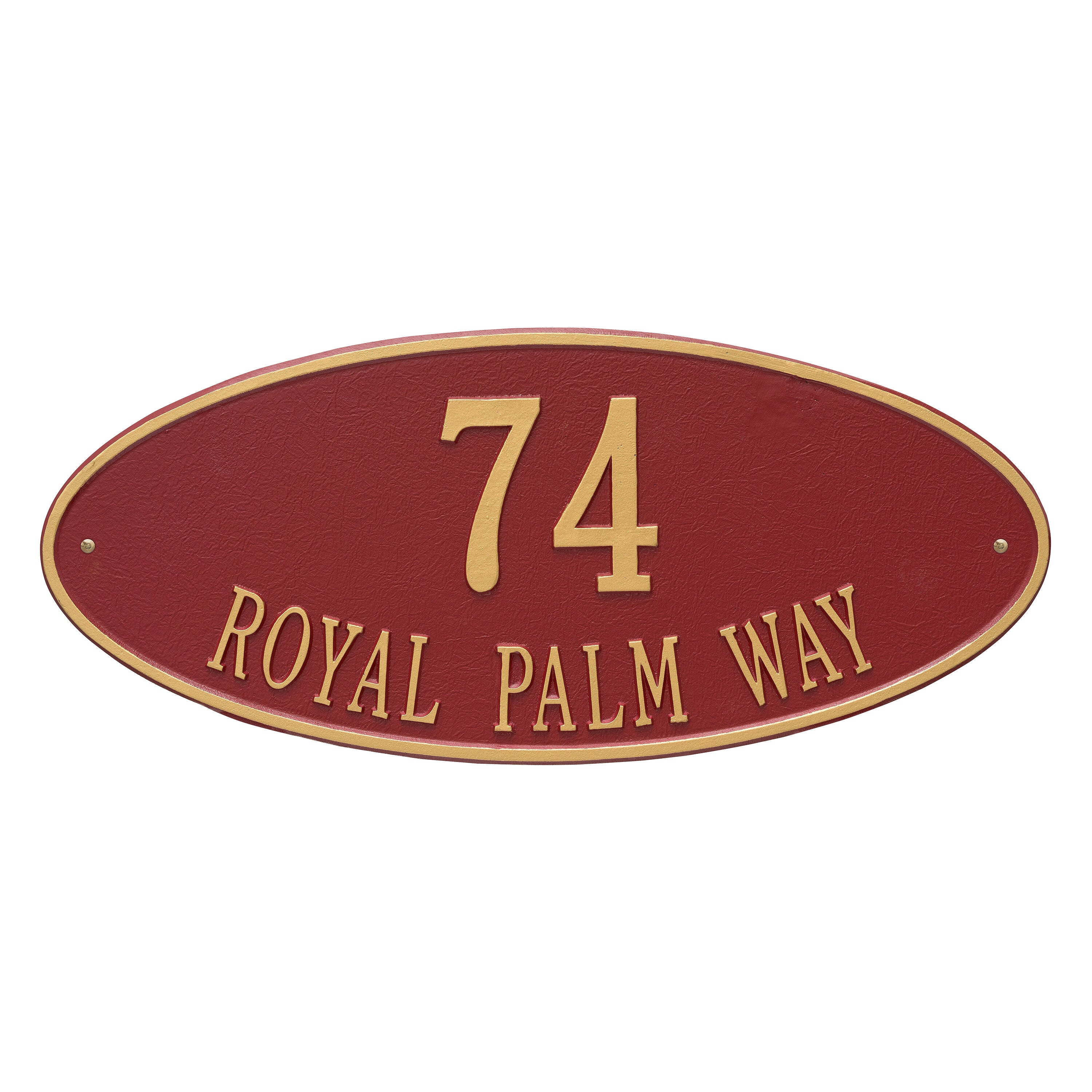 Madison Oval Estate Wall Address Plaque