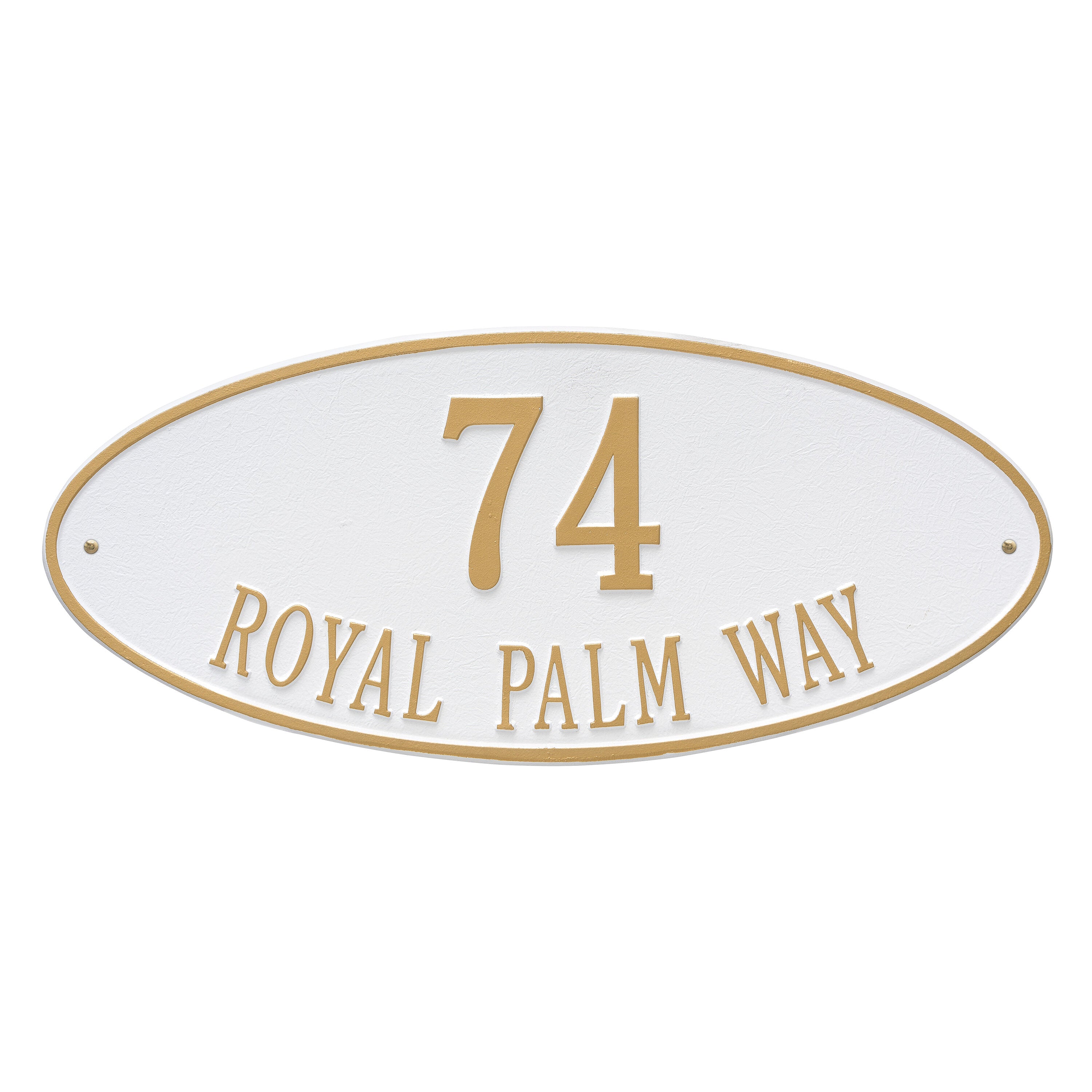 Madison Oval Estate Wall Address Plaque