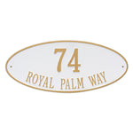 Madison Oval Estate Wall Address Plaque