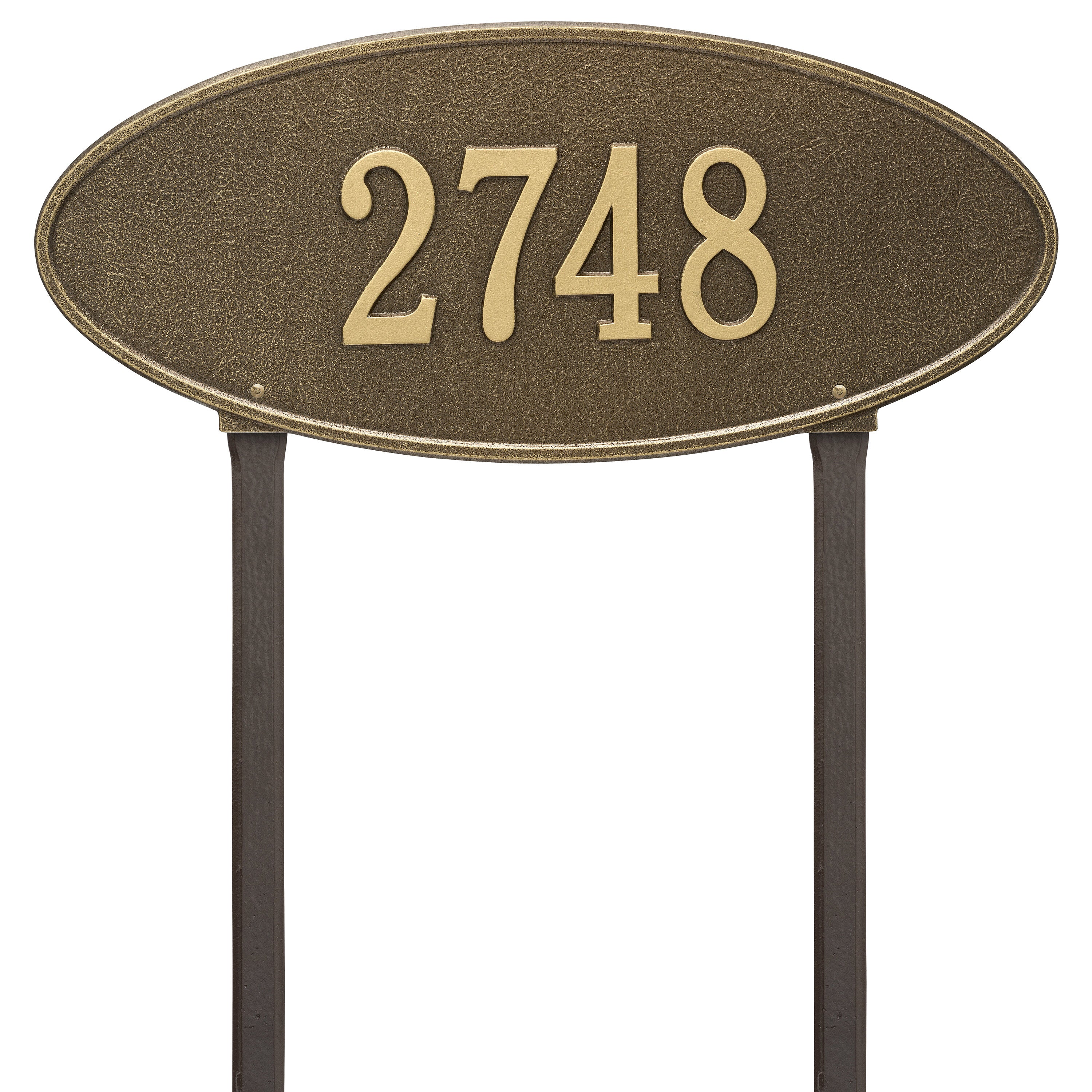 Madison Oval Estate Lawn Address Plaque