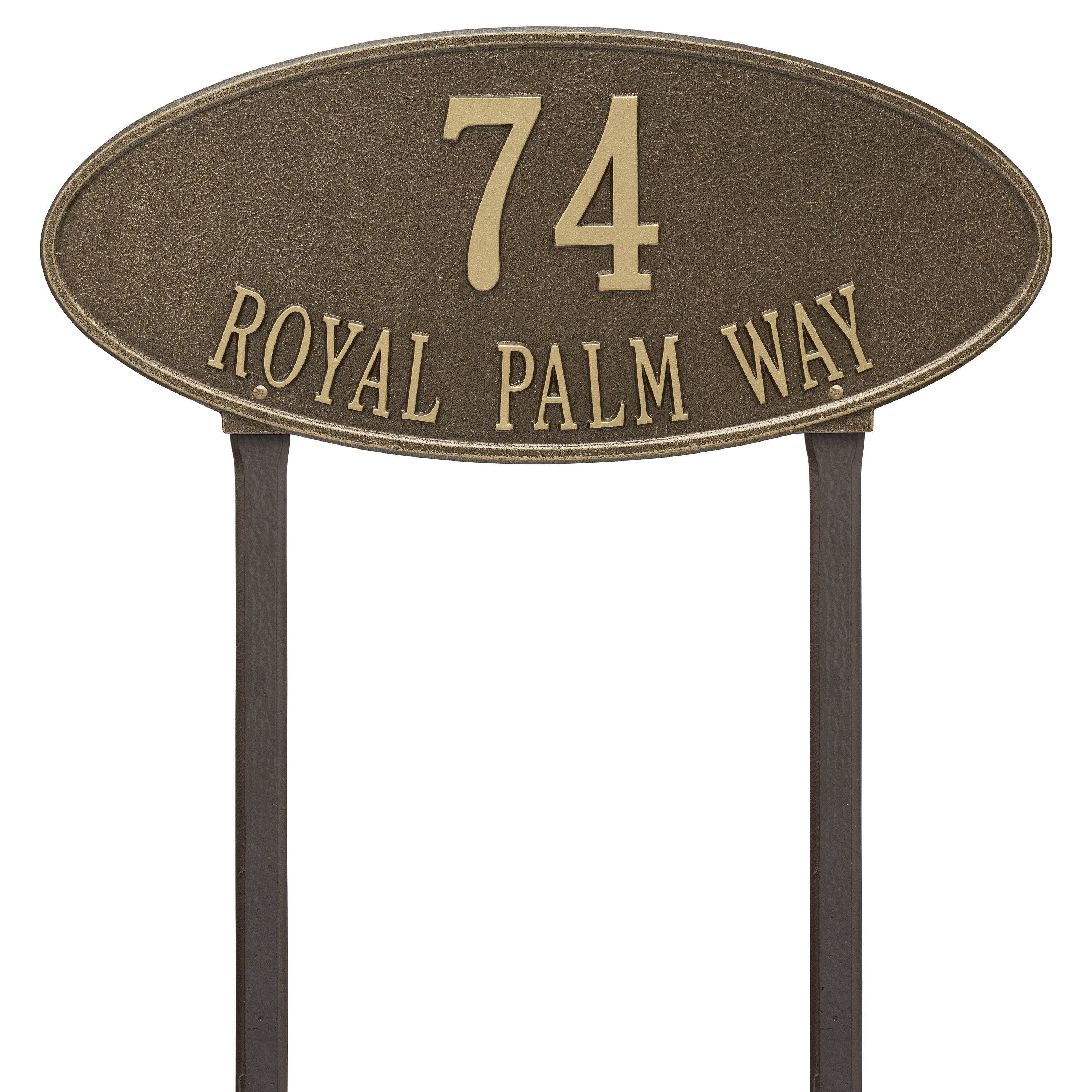 Madison Oval Estate Lawn Address Plaque