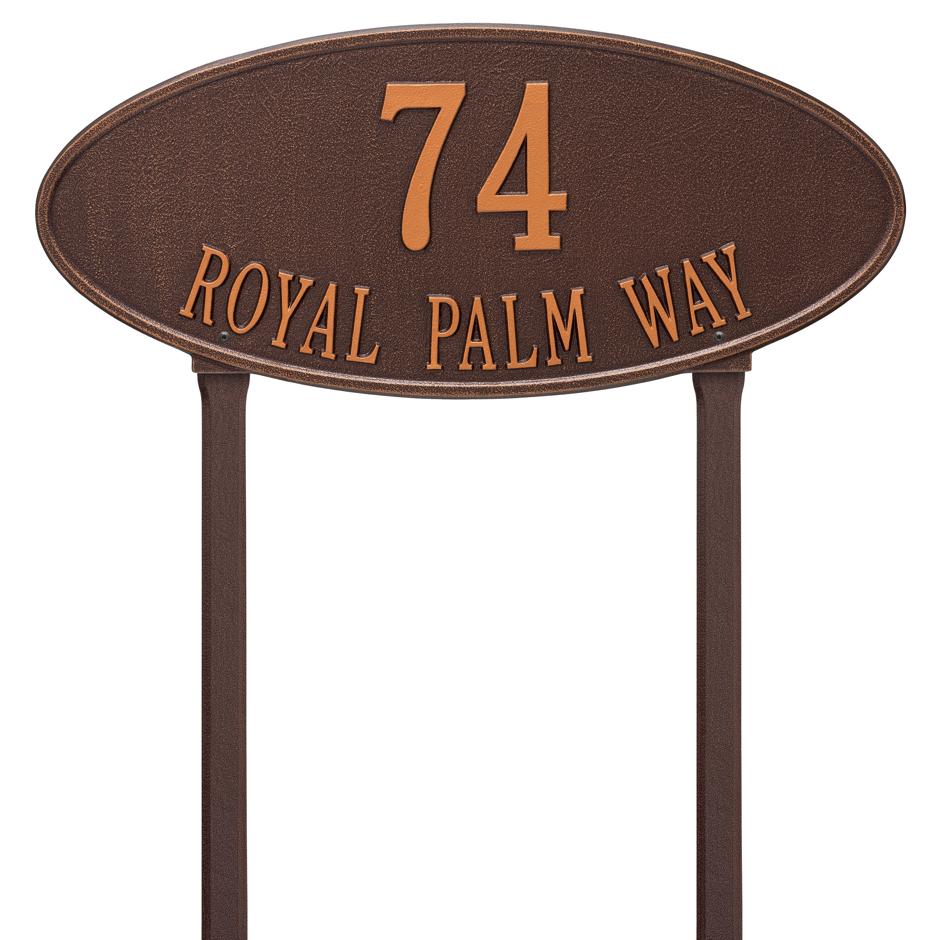 Madison Oval Estate Lawn Address Plaque